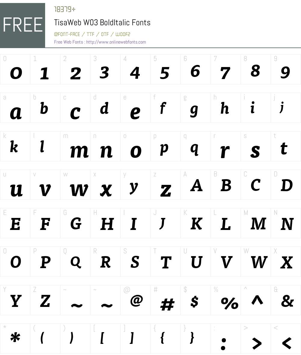 FF Tisa Font Screenshots