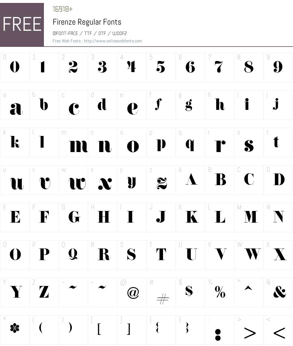 Firenze Font Screenshots