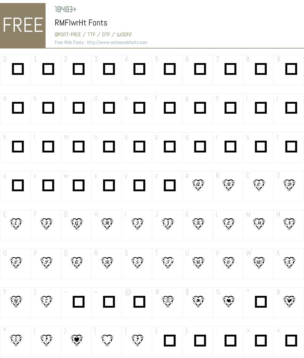 RMFlwrHt Font Screenshots