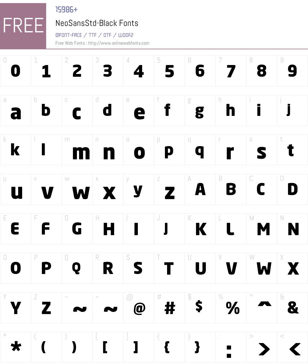 Neo Sans Std Black Font Screenshots