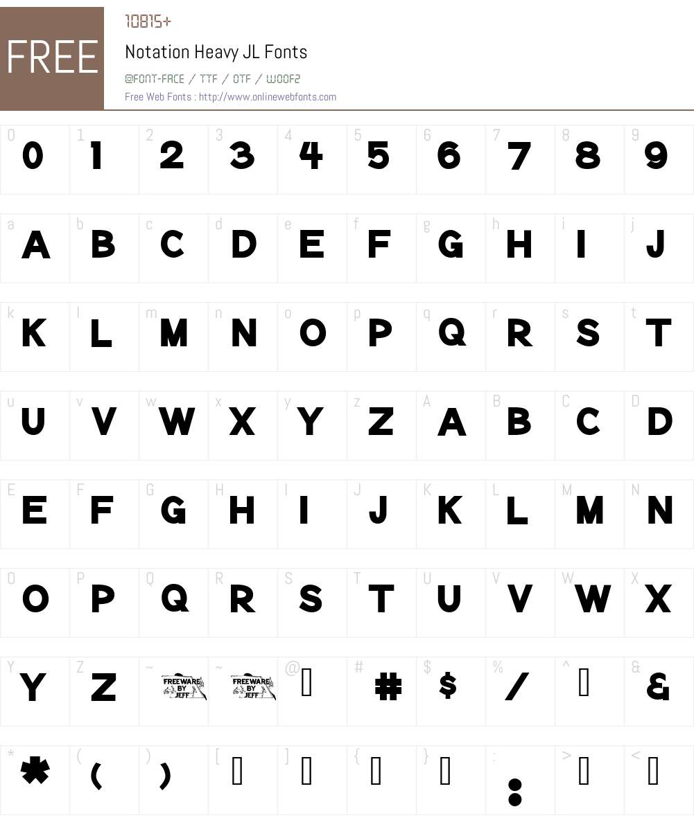 Notation Heavy JL Font Screenshots