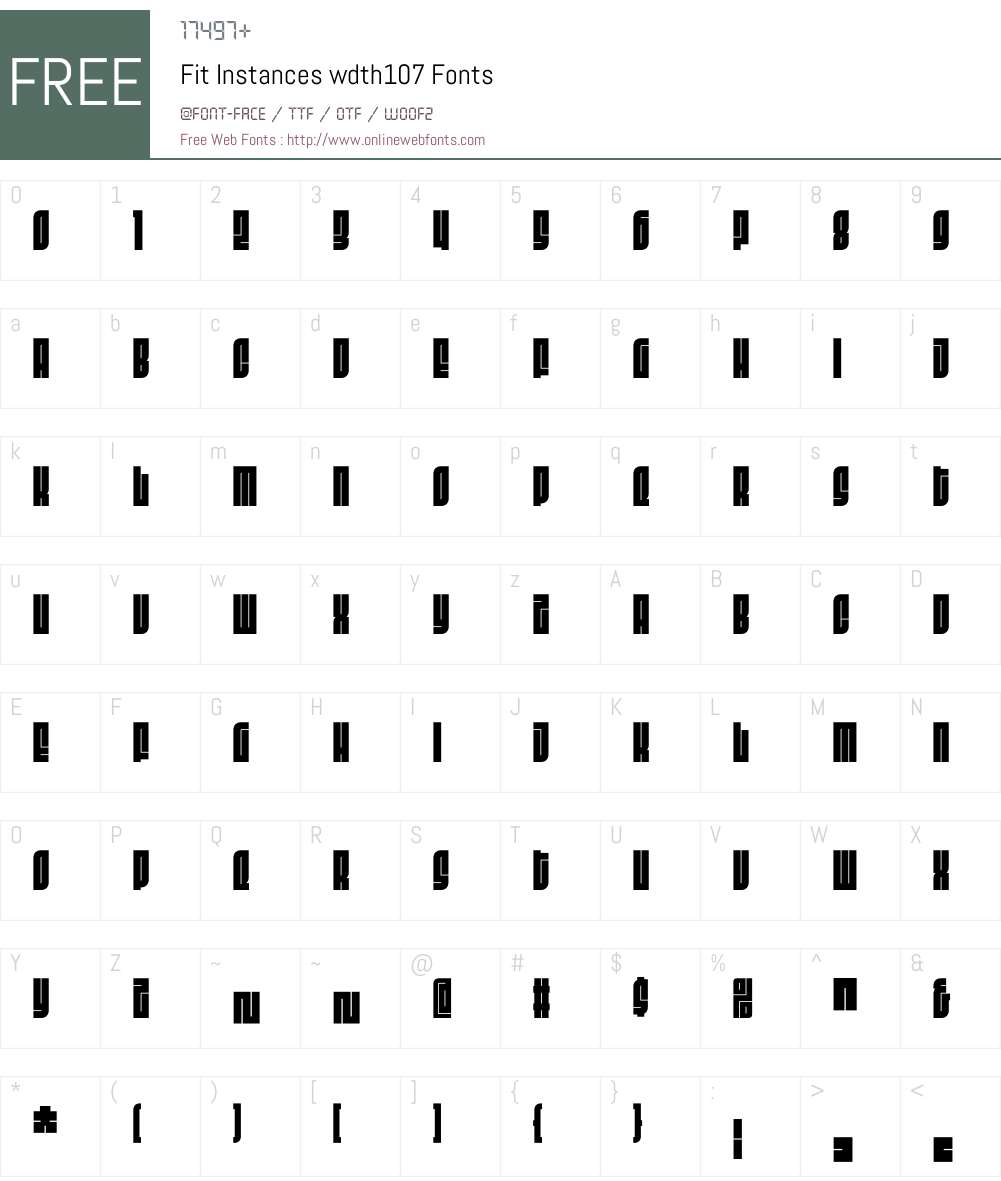Fit Instances wdth107 Font Screenshots