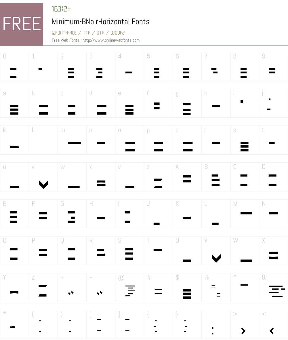 Minimum Font Screenshots