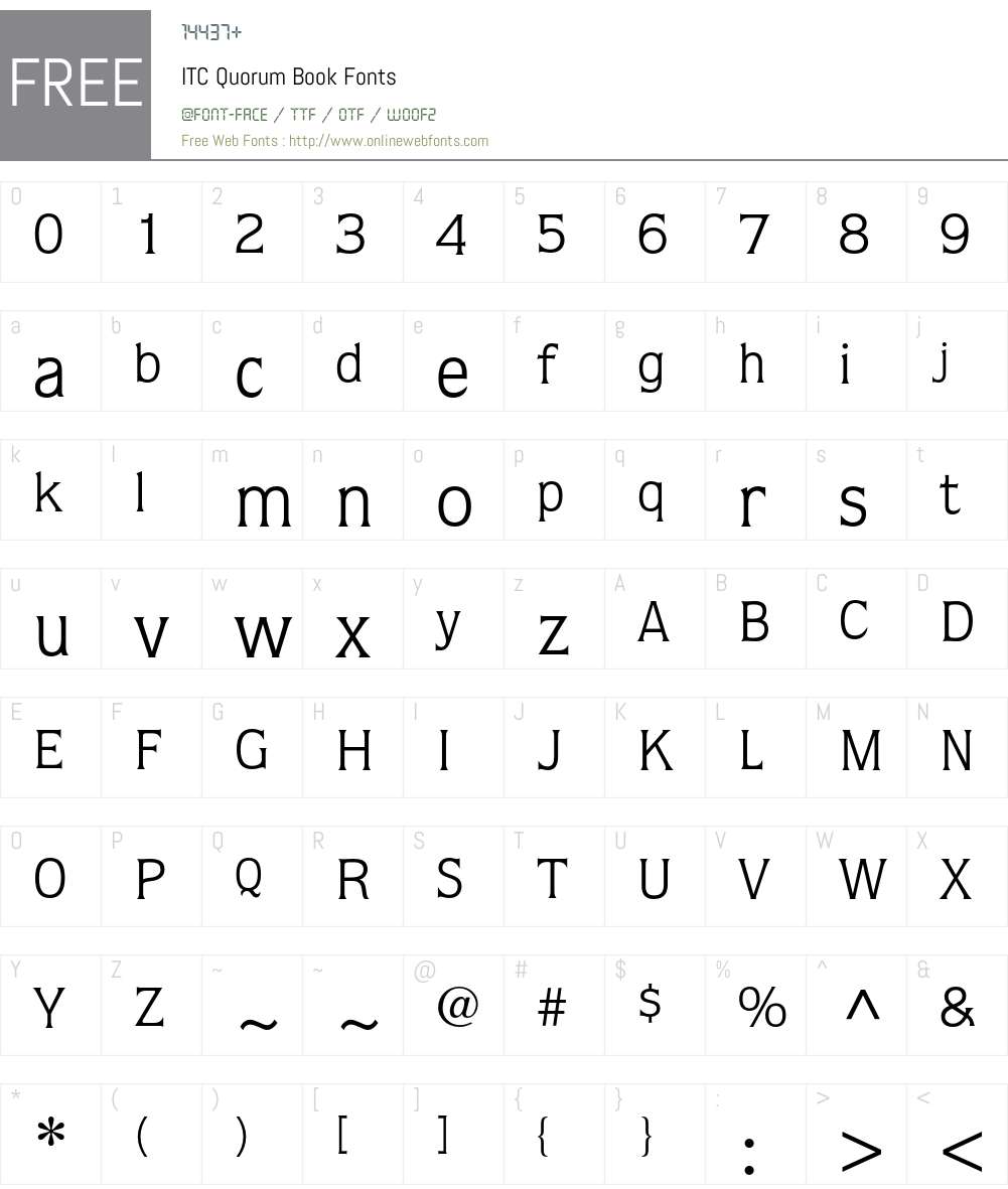 Quorum Font Screenshots