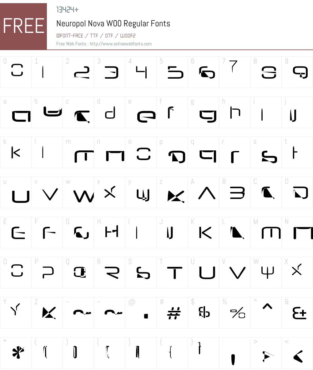 NeuropolNovaW00-Regular Font Screenshots
