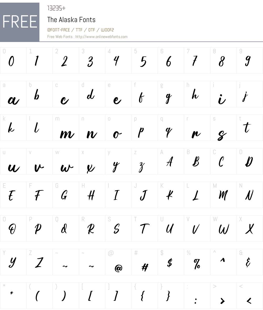 The Alaska 1.000;March 20, 2023;FontCreator 14.0.0.2843 64-bit Fonts ...