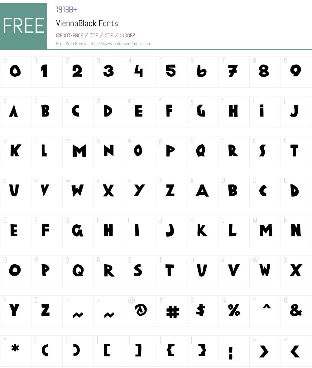 Vienna Font Screenshots