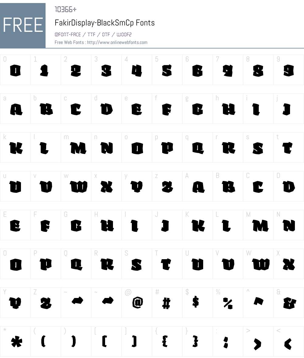 Fakir Display SmCp Font Screenshots