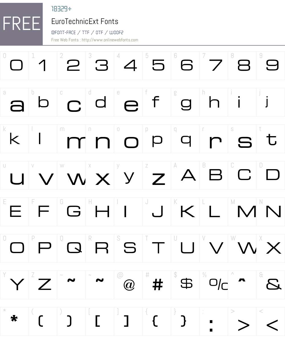 Euro Font Screenshots
