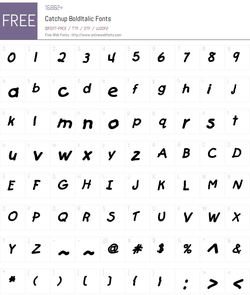 Catchup Font Screenshots