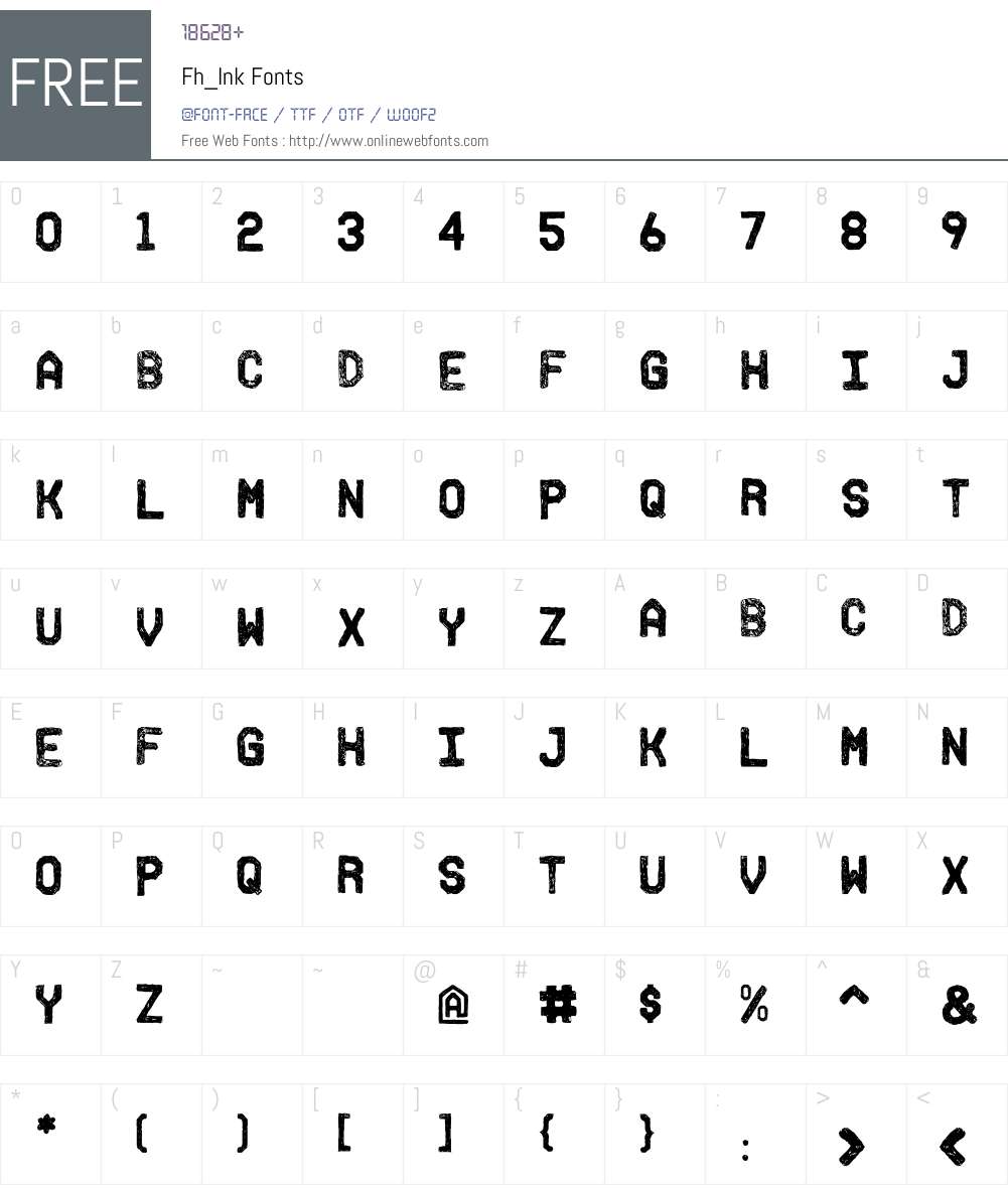 Fh_Ink Font Screenshots
