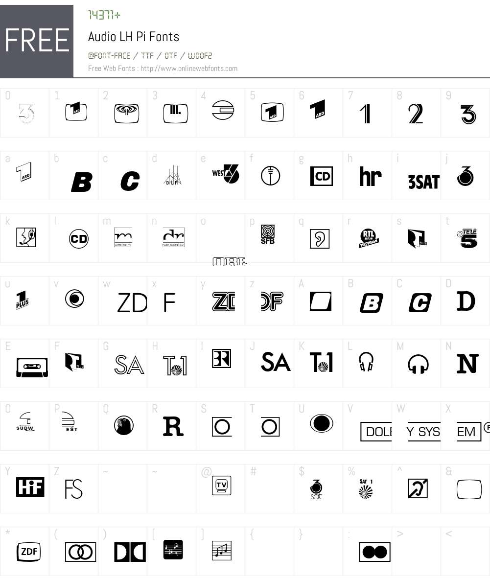 Linotype Audio Pi Font Screenshots