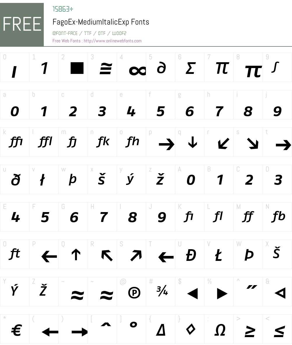 FagoEx Font Screenshots