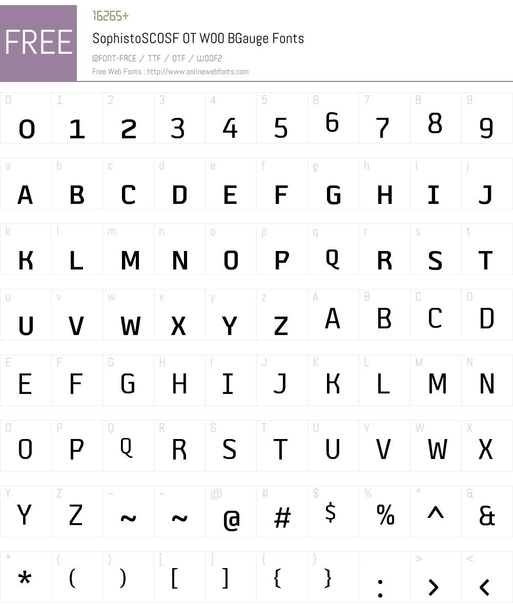 SophistoSCOSFOTW00-BGauge Font Screenshots