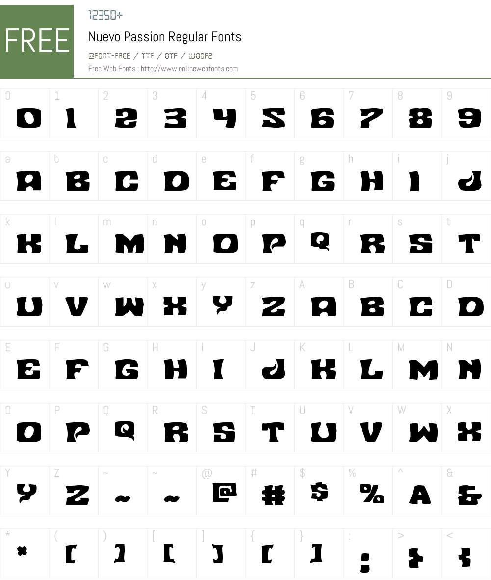 Nuevo Passion Font Screenshots