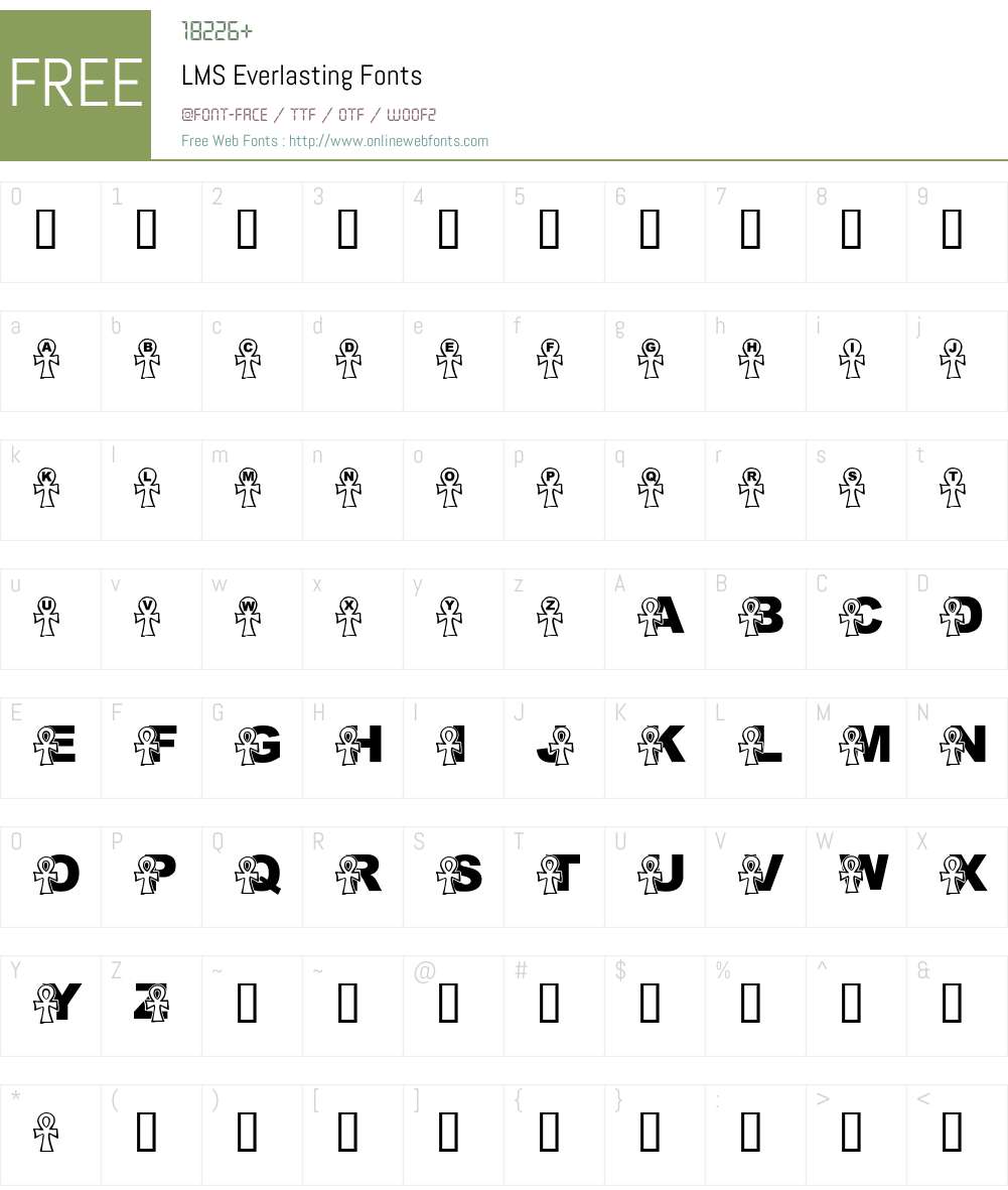 LMS Everlasting Font Screenshots