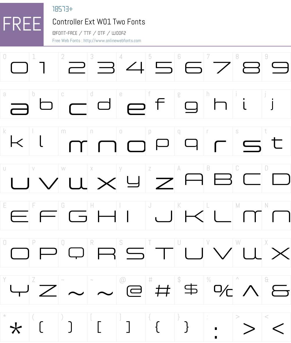 ControllerExtW01-Two Font Screenshots