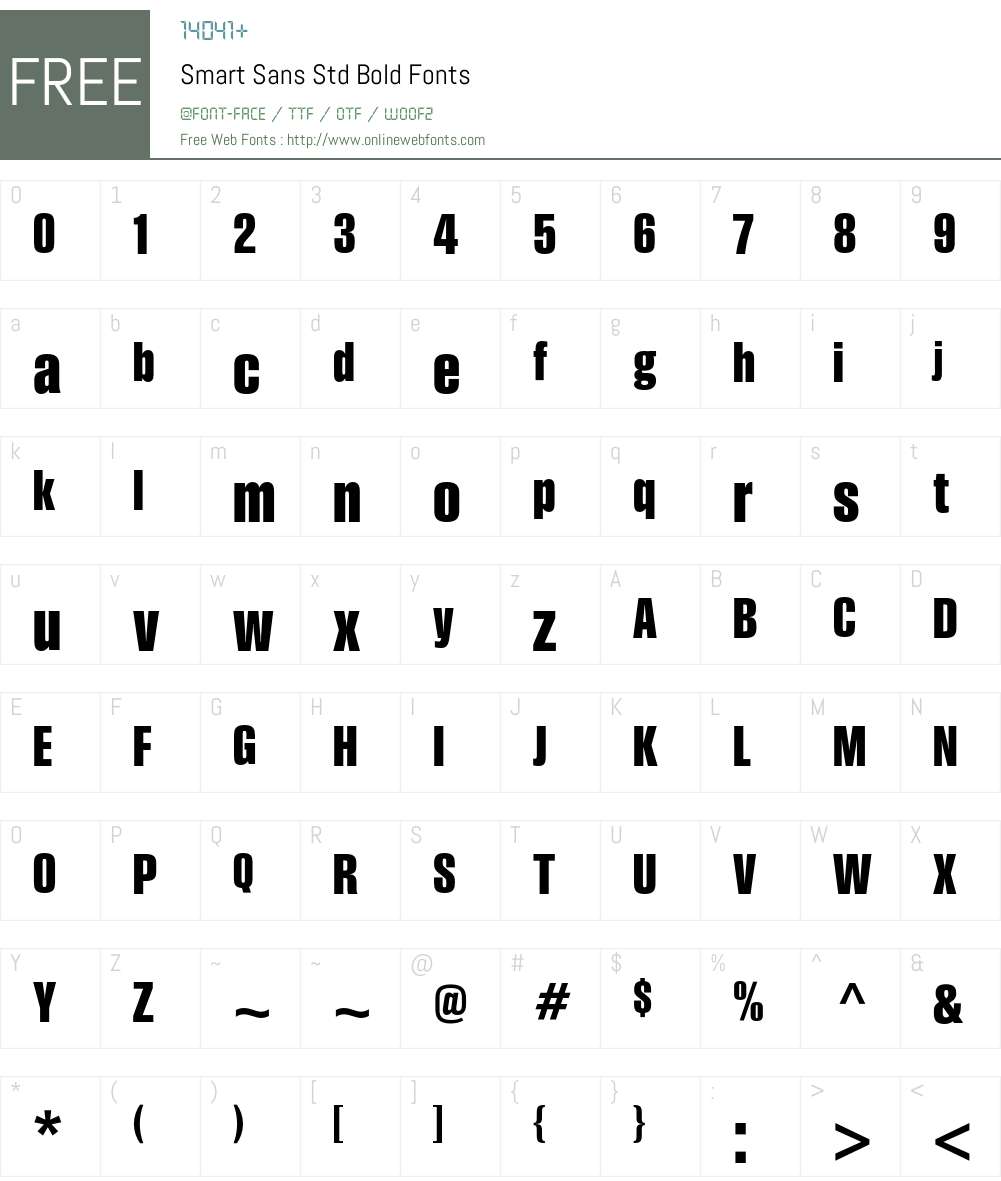 Smart Sans Std Font Screenshots