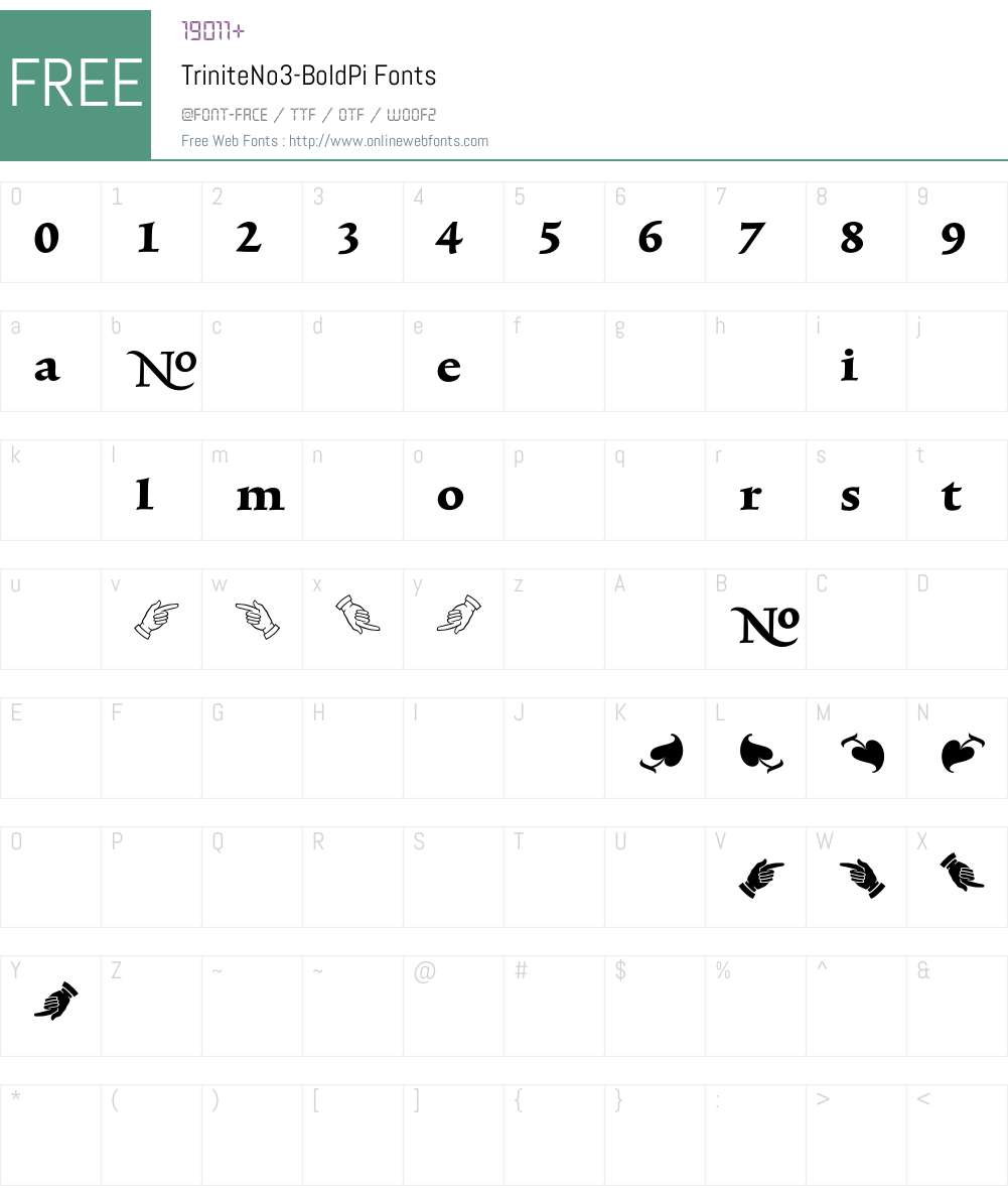 TriniteNo3 Font Screenshots