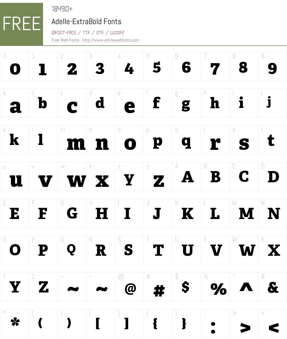 Adelle EB Font Screenshots