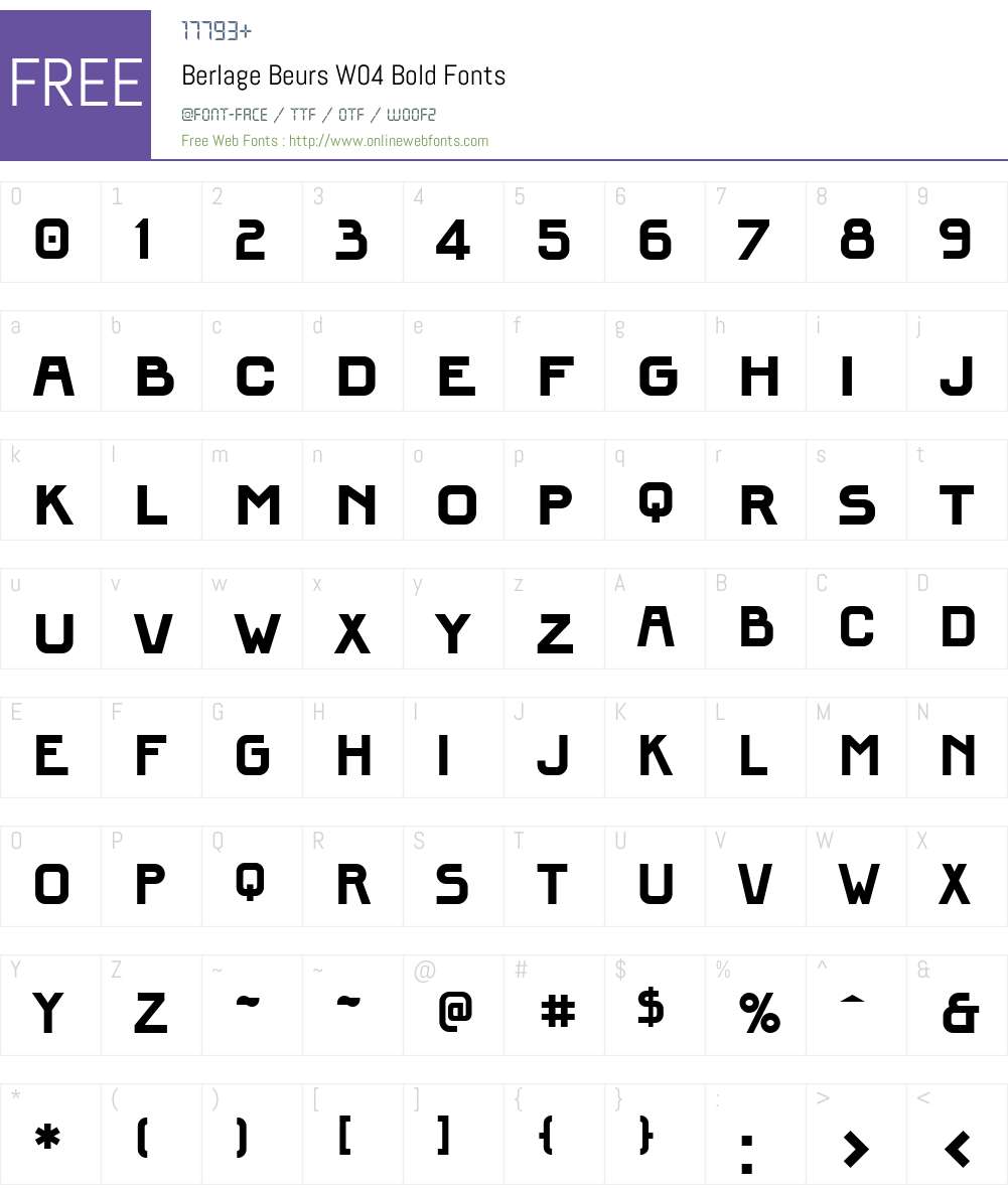 FF Berlage Beurs Font Screenshots