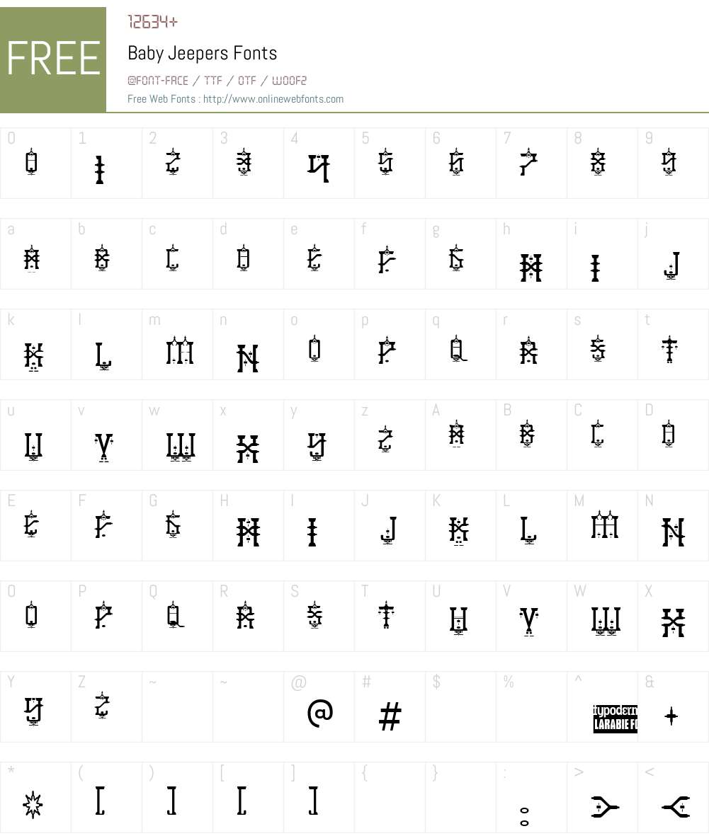 Baby Jeepers Font Screenshots