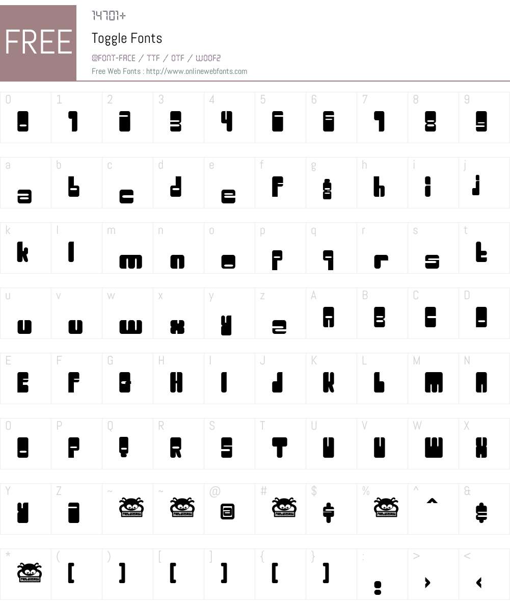 Toggle Font Screenshots