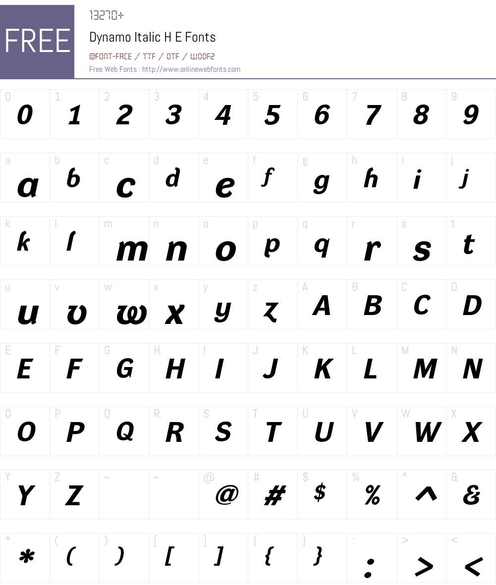 Dynamo RE Font Screenshots