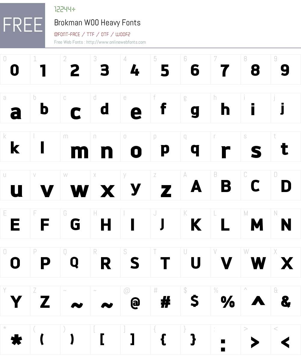 BrokmanW00-Heavy Font Screenshots