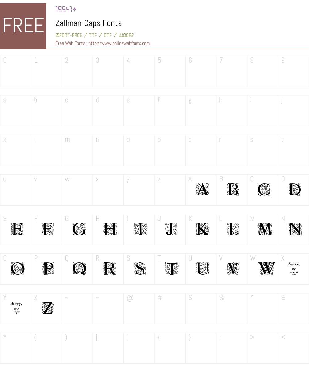 Zallman-Caps Font Screenshots