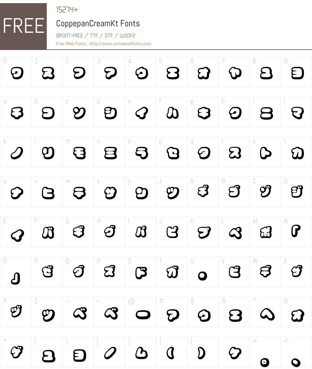 CoppepanCreamKt Font Screenshots