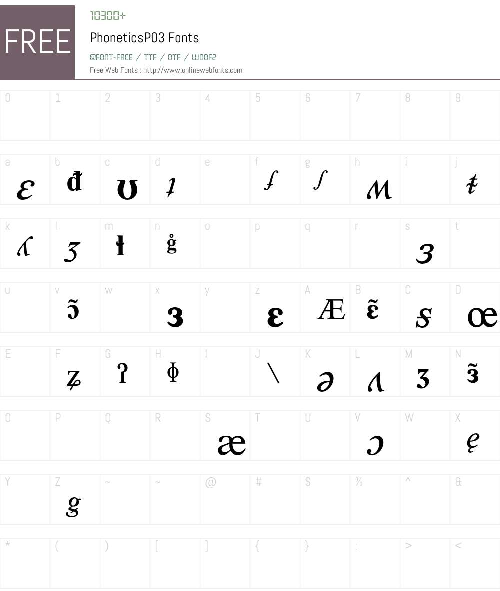 Phonetics Font Screenshots