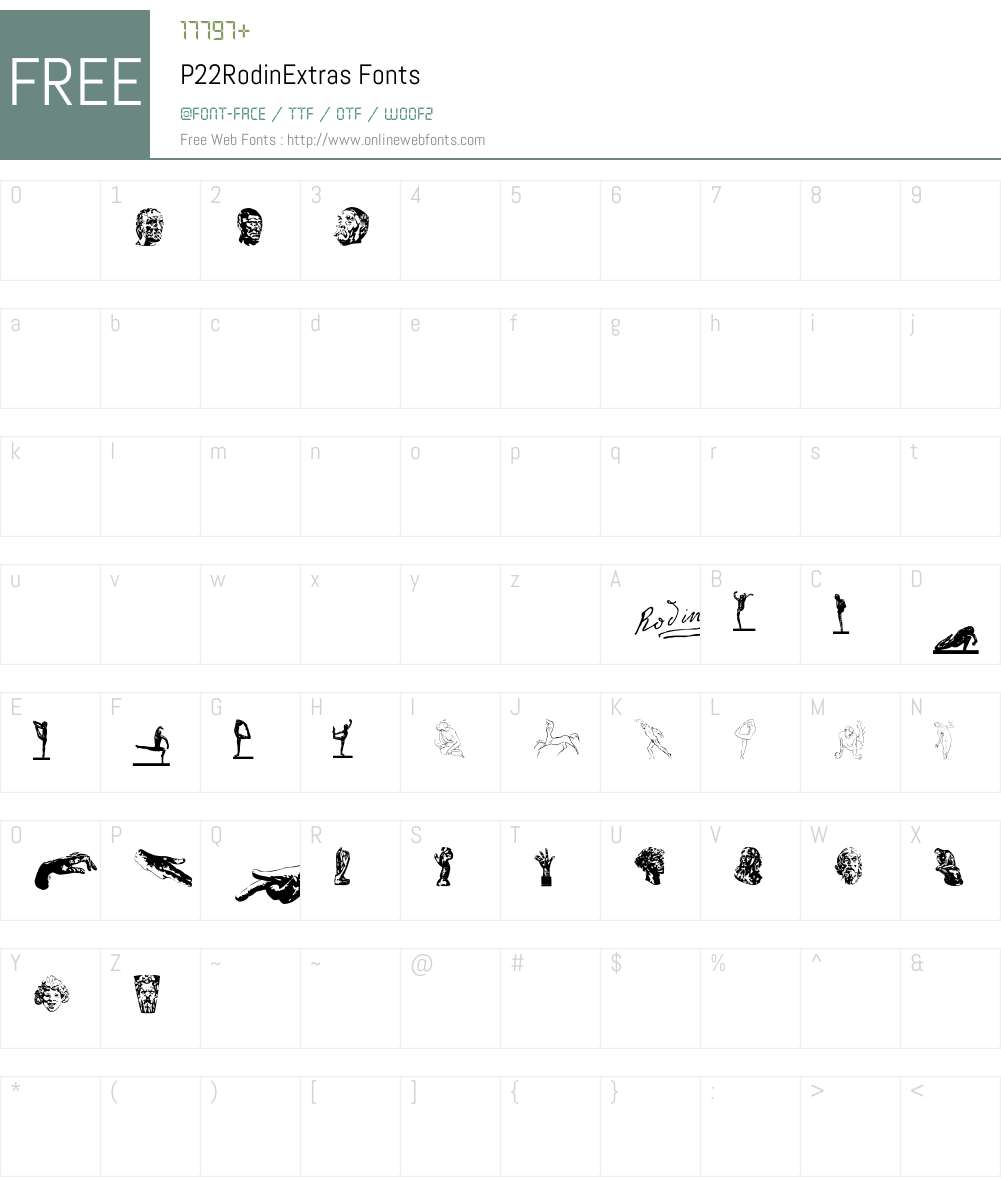 P22RodinExtras Font Screenshots