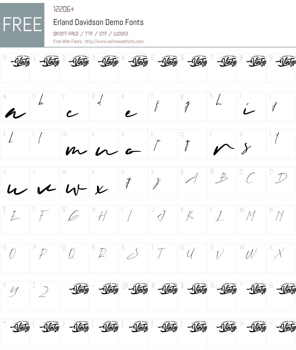 Erland Davidson Demo 1.001;Fontself Maker 3.5.7 Fonts Free Download ...