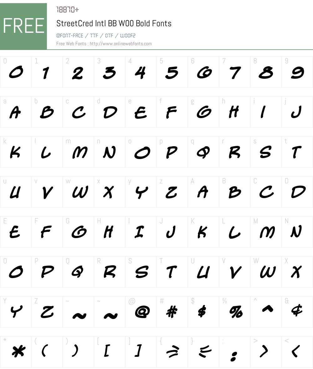StreetCred Intl BB Font Screenshots
