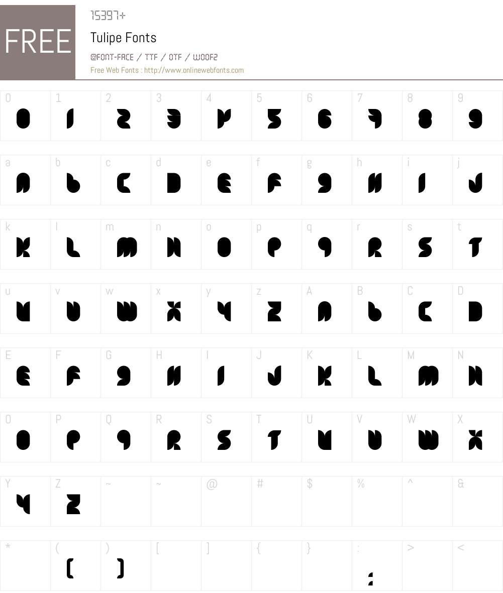 Tulipe Font Screenshots