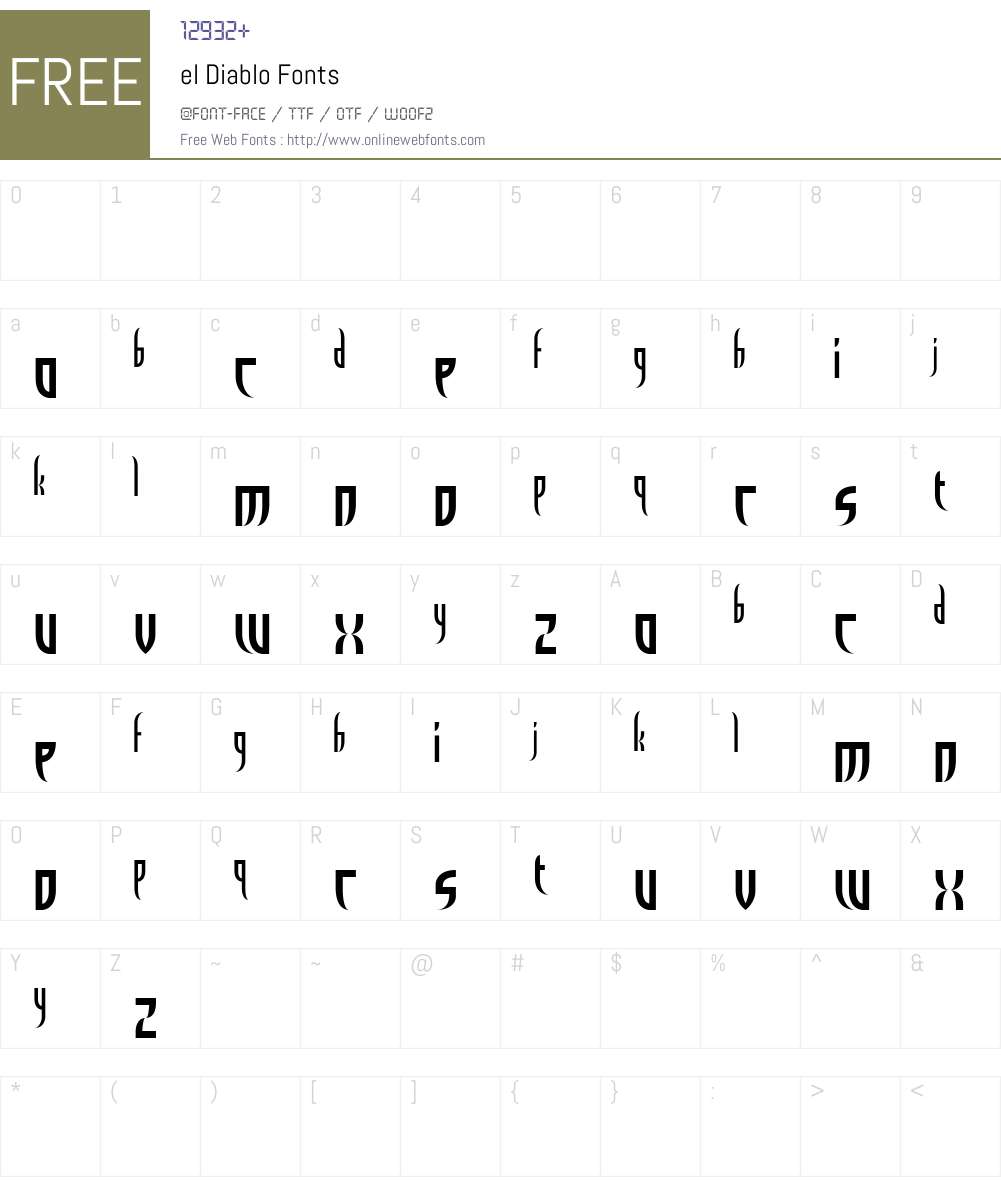 el Diablo Font Screenshots