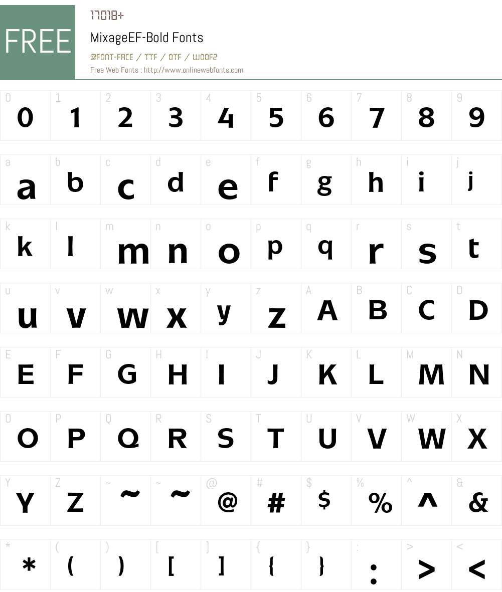 MixageEF Font Screenshots