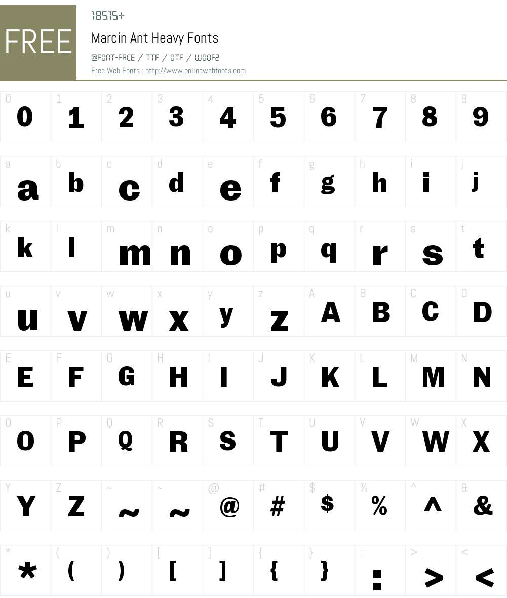 Marcin Ant Heavy Font Screenshots