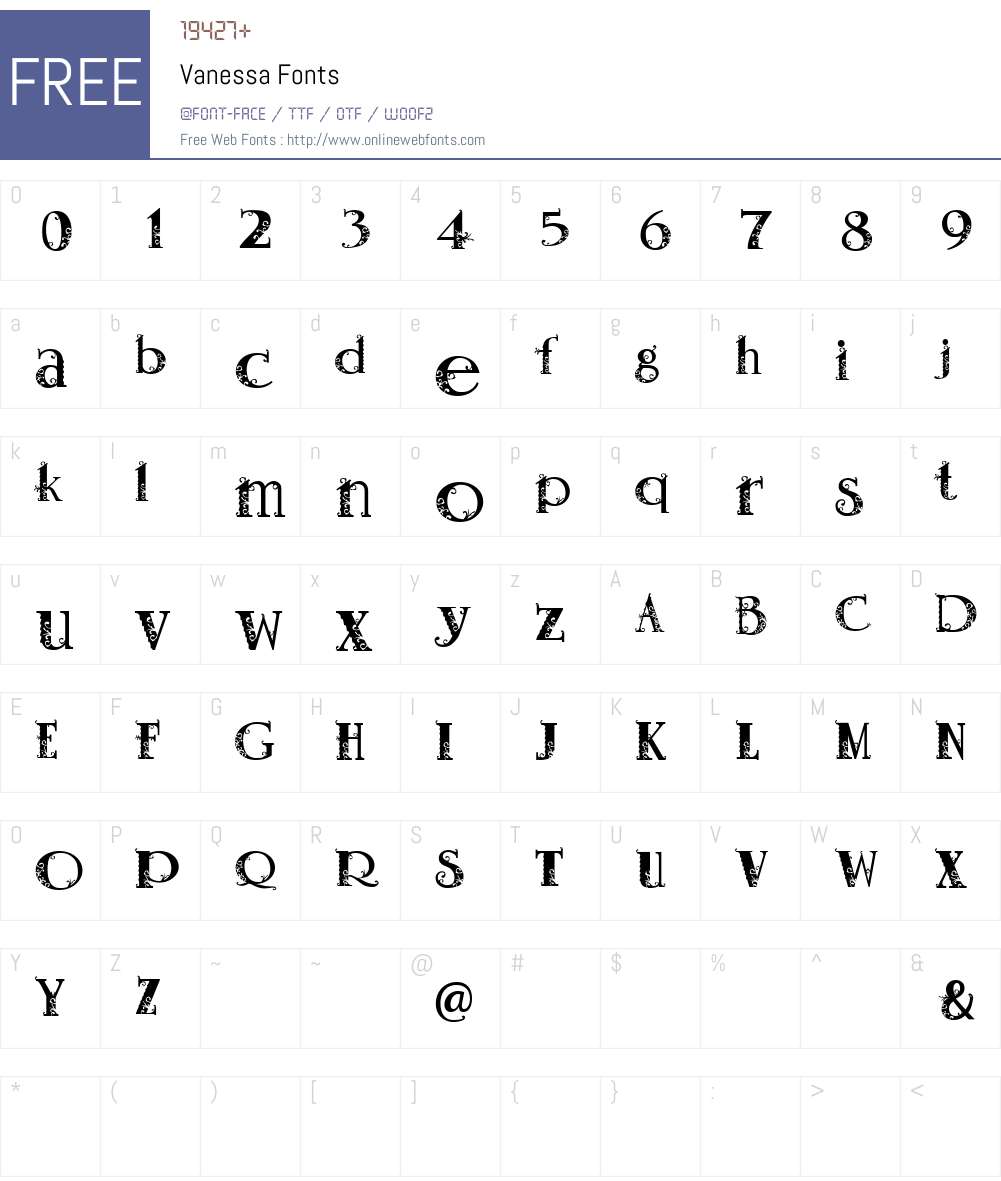 Vanessa Font Screenshots
