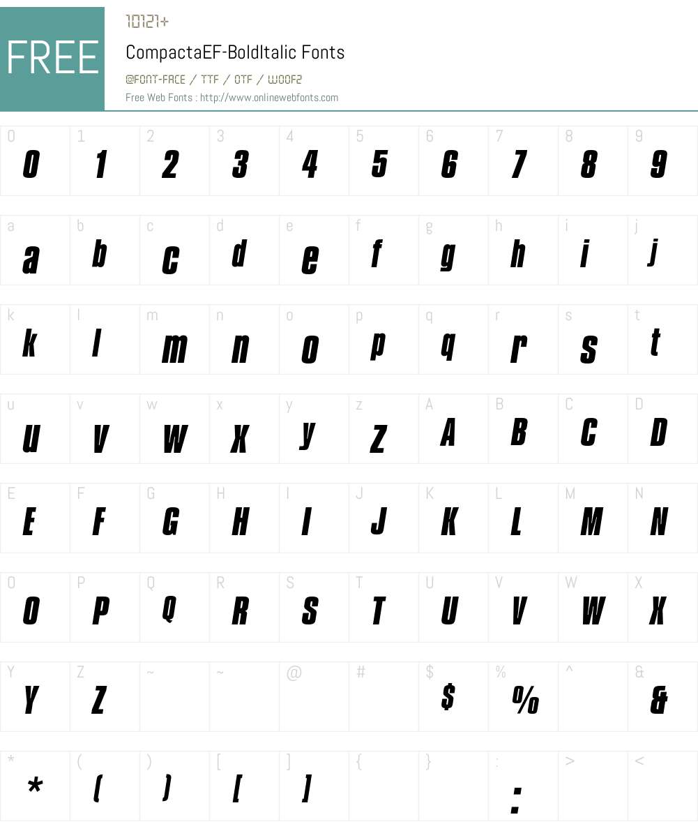 CompactaEF Font Screenshots