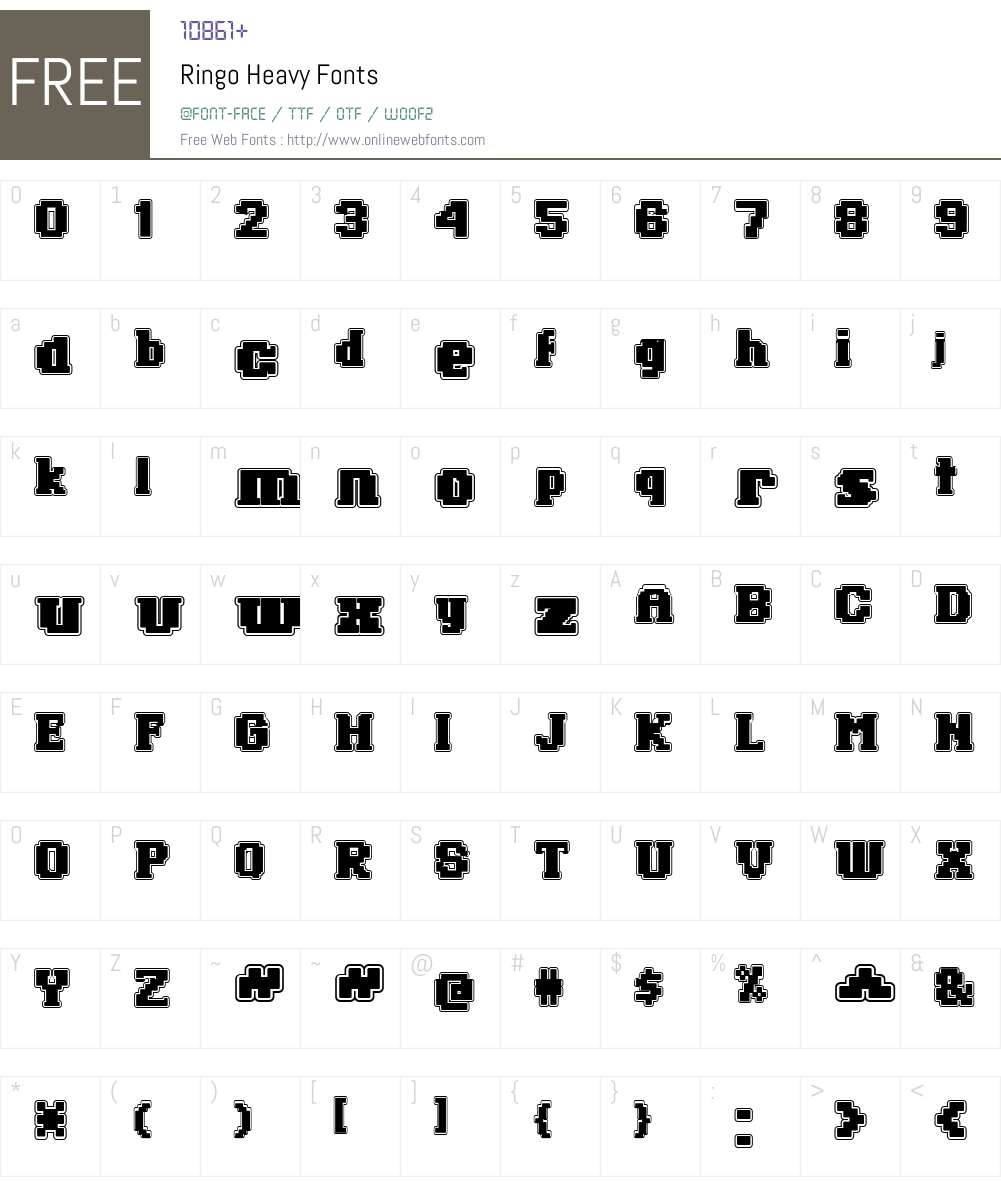 Ringo Font Screenshots