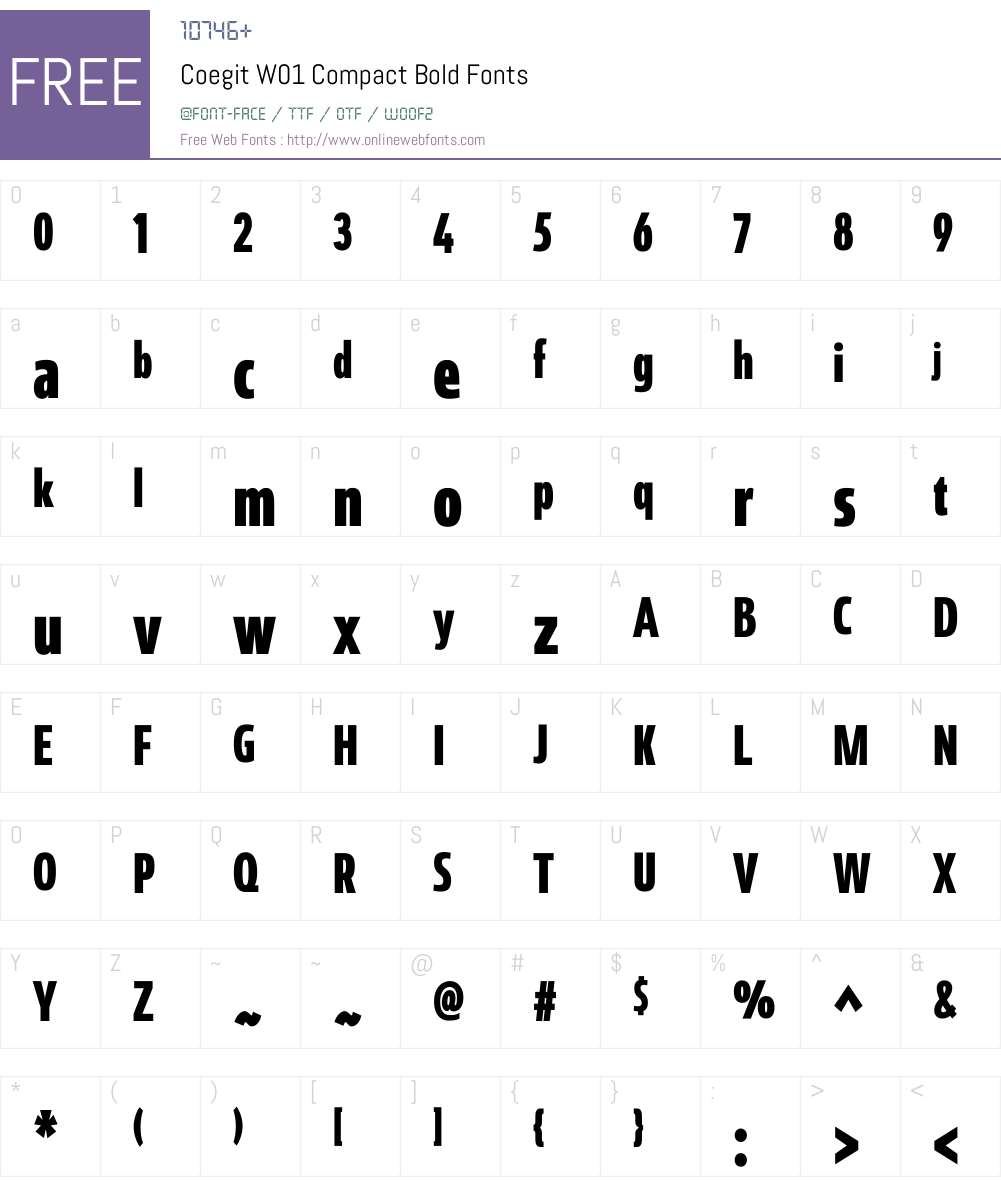 CoegitW01-CompactBold Font Screenshots