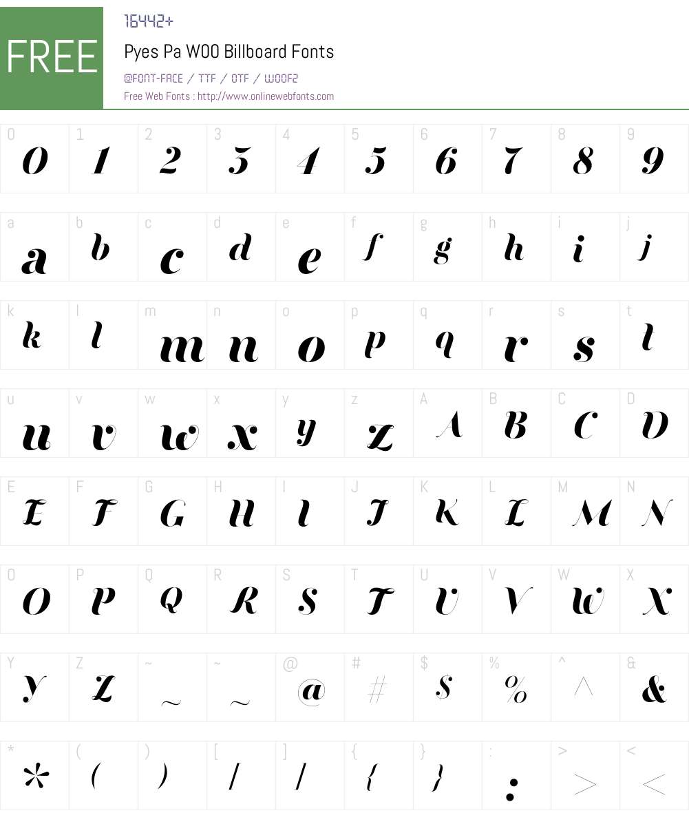 PyesPaW00-Billboard Font Screenshots