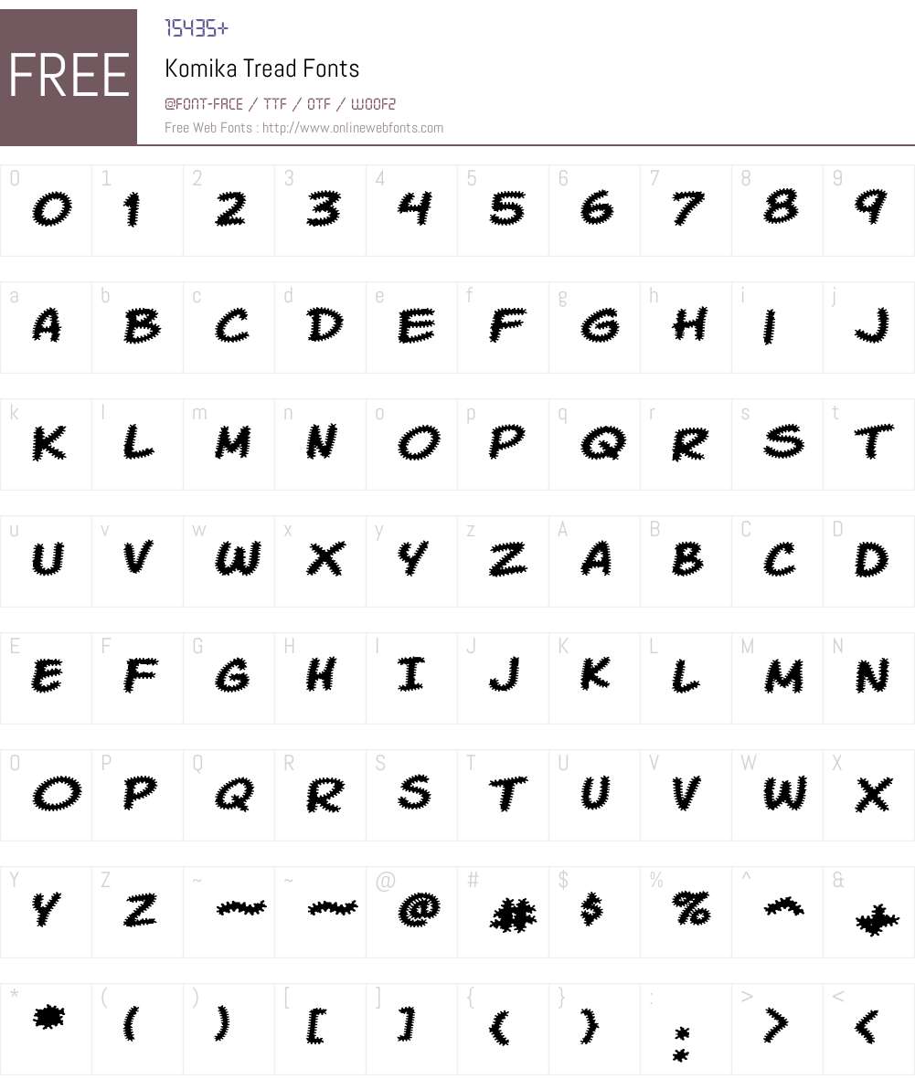 Komika Tread Font Screenshots