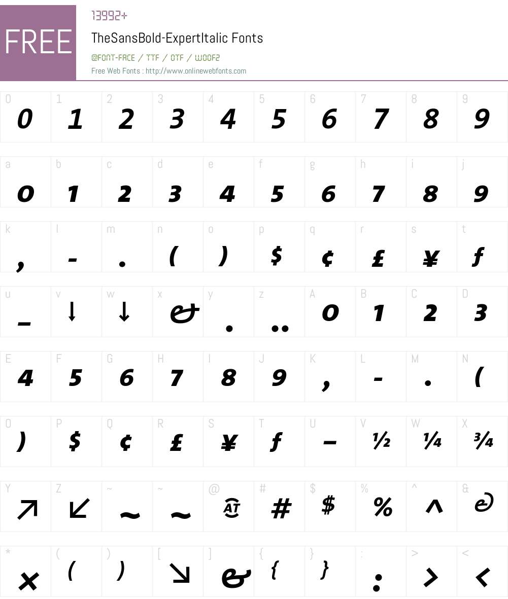 The Sans Bold- Font Screenshots