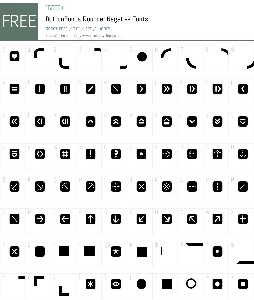 ButtonBonus Font Screenshots