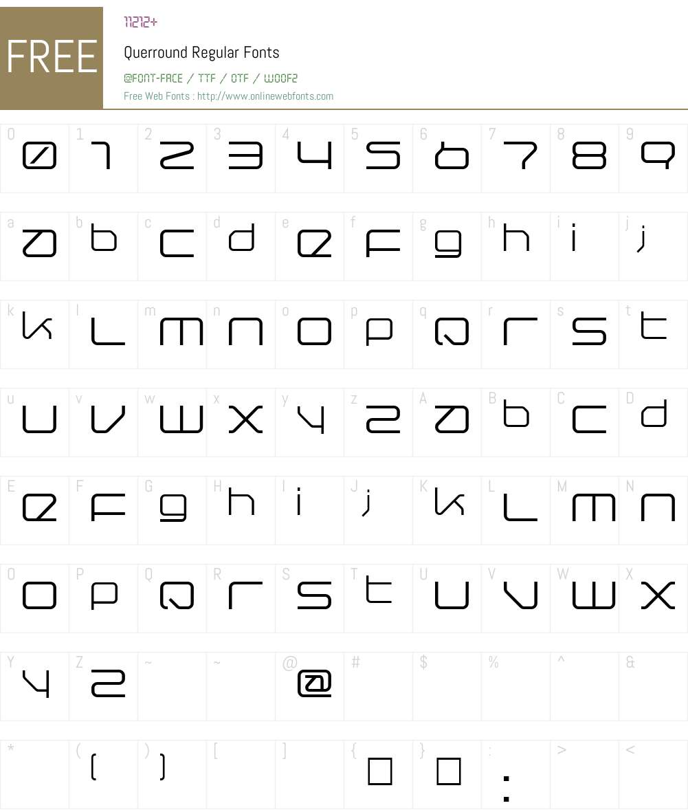 Querround Font Screenshots