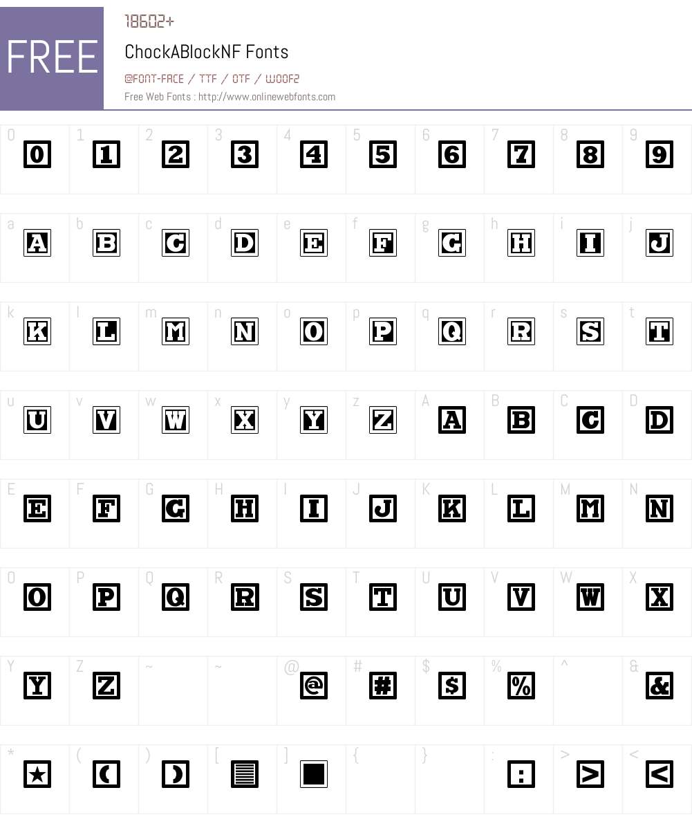Chock A Block NF Font Screenshots