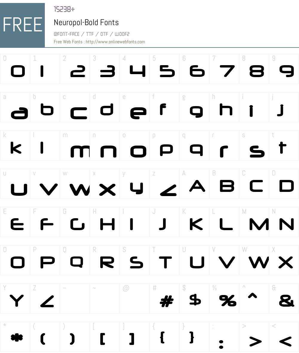 Neuropol Font Screenshots